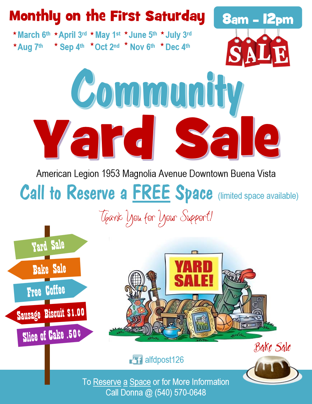 American Legion Community Yard Sale City of Buena Vista, VA